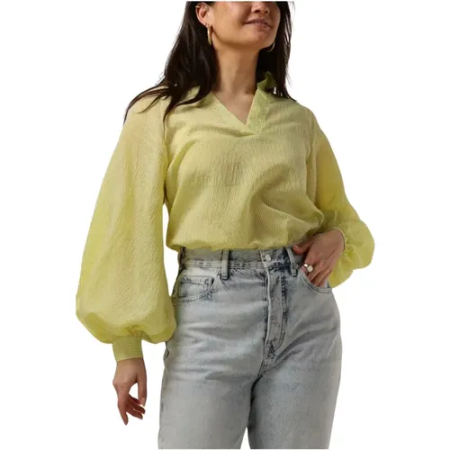 Lime Blouse Mara , Damen, Größe: M - YDENCE - Modalova