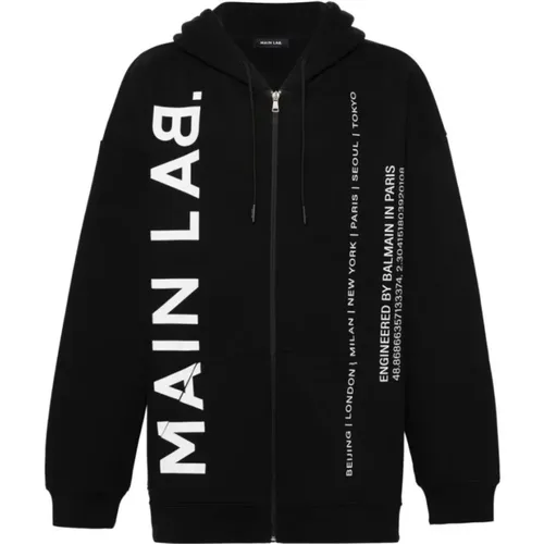 Modern Zip-Through Sweatshirt , male, Sizes: XL, 2XL - Balmain - Modalova
