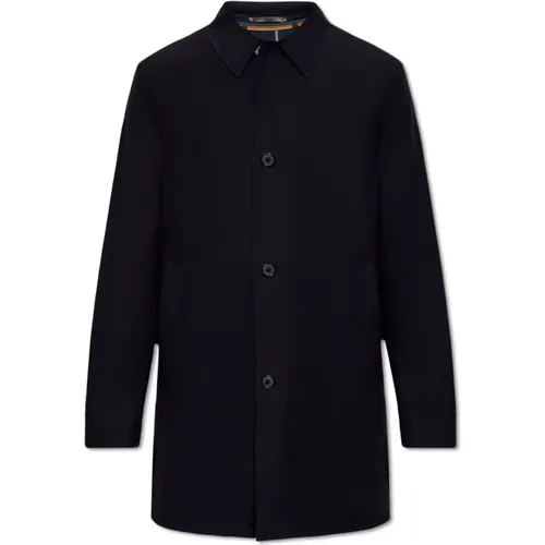 Single-Breasted Coats, male, , Size: 2XL Short coat with detachable lining - Paul Smith - Modalova