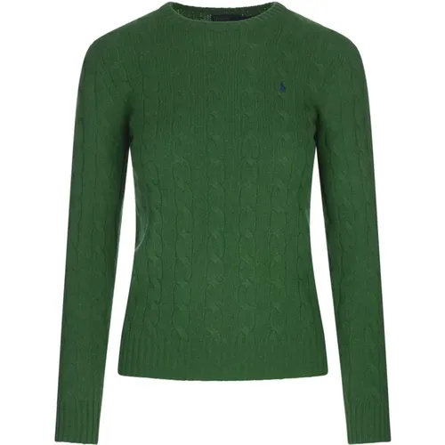 Grüner Zopfmuster Pullover , Damen, Größe: M - Ralph Lauren - Modalova