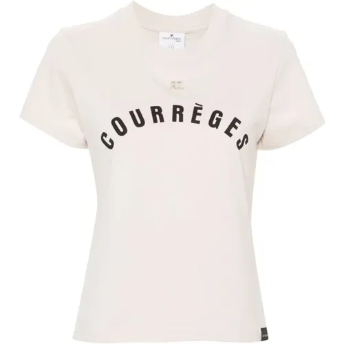 Logo Patch Jersey Top , female, Sizes: S - Courrèges - Modalova