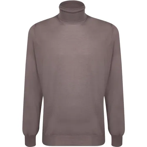 Beige Knit High Neck Pullover Aw23 , male, Sizes: M, L, 2XL, XL - Dell'oglio - Modalova