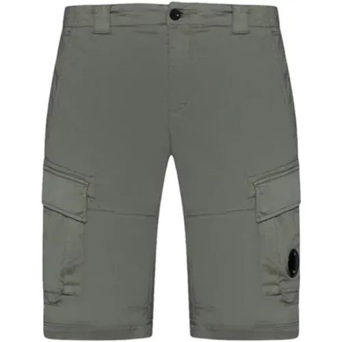 Stretch Sateen Cargo Shorts in , male, Sizes: 2XL, L, M - C.P. Company - Modalova
