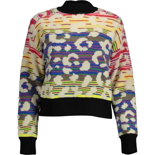 Stylischer Blauer Pullover mit Kontrastdetails - Desigual - Modalova