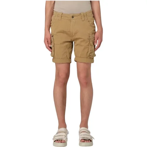 Casual Shorts, male, , Size: W36 Versatile Cargo Shorts with Multiple Pockets - alpha industries - Modalova