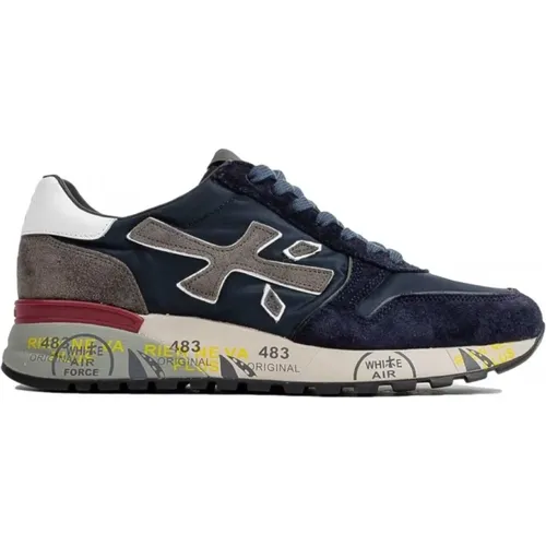 Sneakers, male, , Size: 7 US Navy Logo Grey Mick - Premiata - Modalova