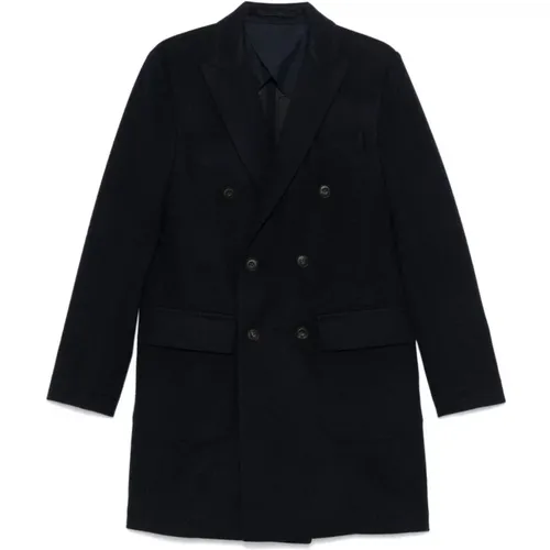 Double-Breasted Fleece Coat , male, Sizes: L, XL, 2XL - Corneliani - Modalova