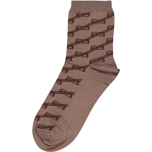 BB Monogram socks , female, Sizes: ONE SIZE - Balenciaga - Modalova