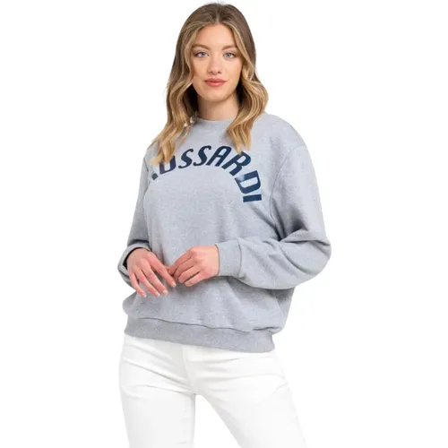 Lässiger Oversized Sweatshirt mit Rundhalsausschnitt , Damen, Größe: S - Trussardi - Modalova