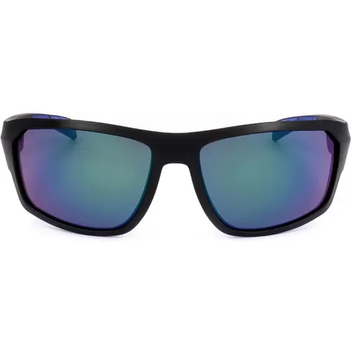 Sunglasses, male, , Size: ONE SIZE Matte Black Blue Sunglasses - Tommy Hilfiger - Modalova