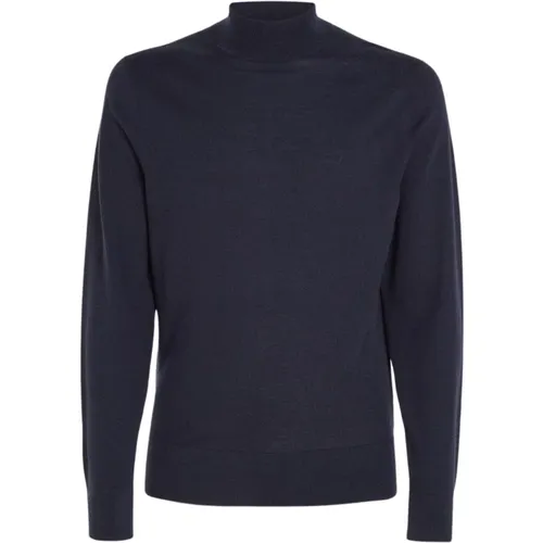 Turtlenecks, male, , Size: 2XL Merino Wool High Neck Sweater - Calvin Klein - Modalova