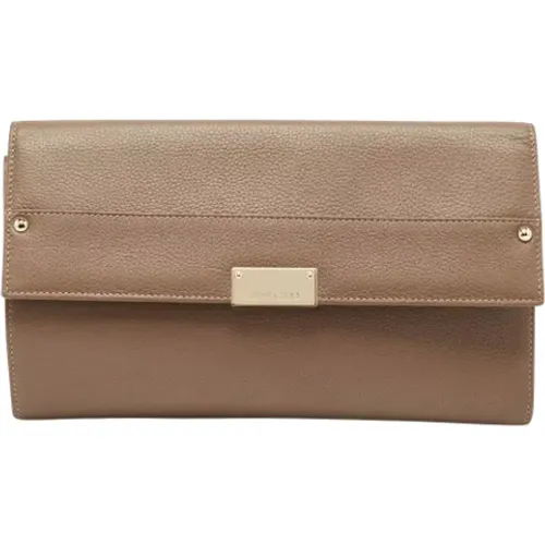 Pre-owned Leather clutches , female, Sizes: ONE SIZE - Jimmy Choo Pre-owned - Modalova