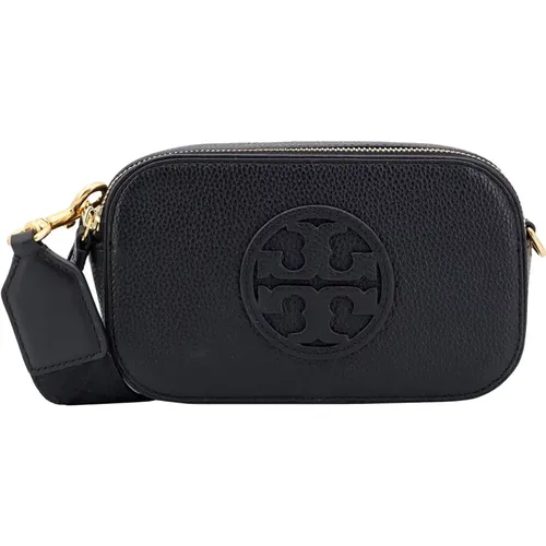 Leather Shoulder Bag with Double Zip , female, Sizes: ONE SIZE - TORY BURCH - Modalova