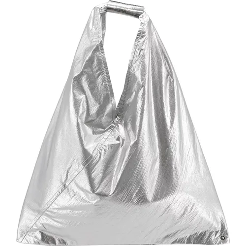 Japanese Silver Shoulder Bag , female, Sizes: ONE SIZE - MM6 Maison Margiela - Modalova