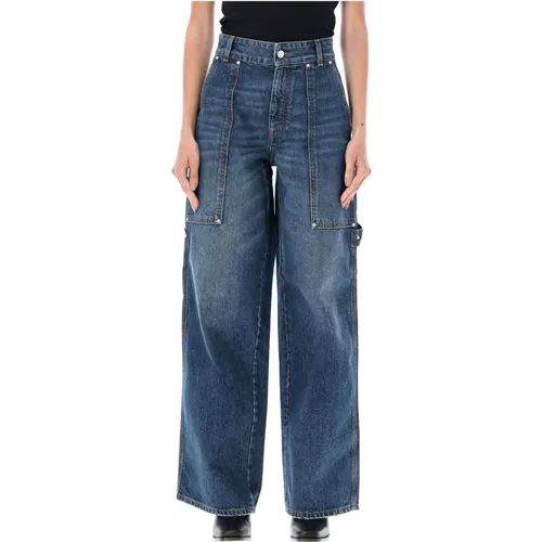 Dark Vintage Cargo Denim Jeans , female, Sizes: W26, W27, W25 - Stella Mccartney - Modalova
