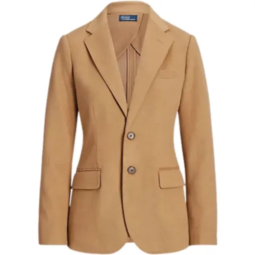 Blazers, female, , Size: XS Wool Camel Blazer - Size 10, Color: Polo Camel - Ralph Lauren - Modalova