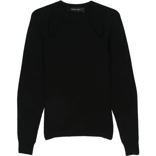 Crew Neck Pullover Sweater , Damen, Größe: M - Federica Tosi - Modalova