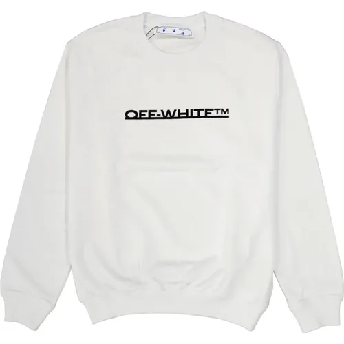 Off , Cotton Sweatshirt with Logo Detail , male, Sizes: M - Off White - Modalova