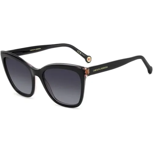 Stilvolle Schwarze Sonnenbrille für Frauen , Damen, Größe: 55 MM - Carolina Herrera - Modalova
