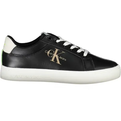 Sportliche schwarze Damensneaker mit Kontrastdetails , Damen, Größe: 40 EU - Calvin Klein - Modalova