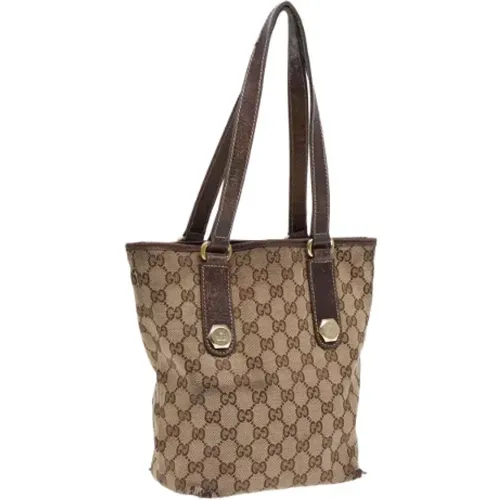 Pre-owned Tote Bags, female, , Size: ONE SIZE Pre-owned Canvas gucci-bags - Gucci Vintage - Modalova