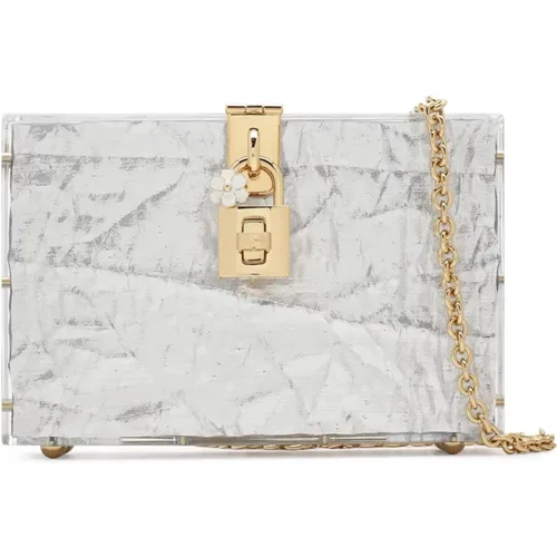 Metallic Box Mini Bag , female, Sizes: ONE SIZE - Dolce & Gabbana - Modalova