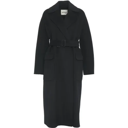 Belted Wool Blend Coat , female, Sizes: XS, S - Ottod'Ame - Modalova