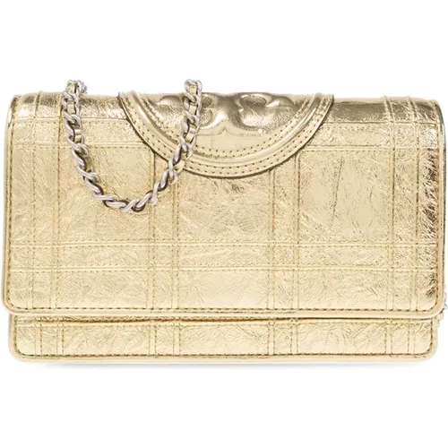 Fleming Soft wallet with chain , female, Sizes: ONE SIZE - TORY BURCH - Modalova