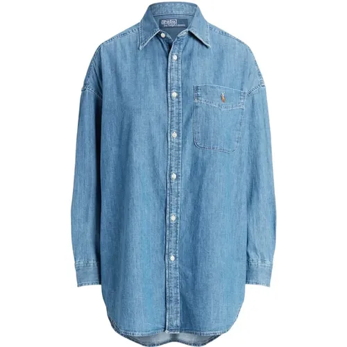 Oversized Denim Hemd , Damen, Größe: S - Ralph Lauren - Modalova