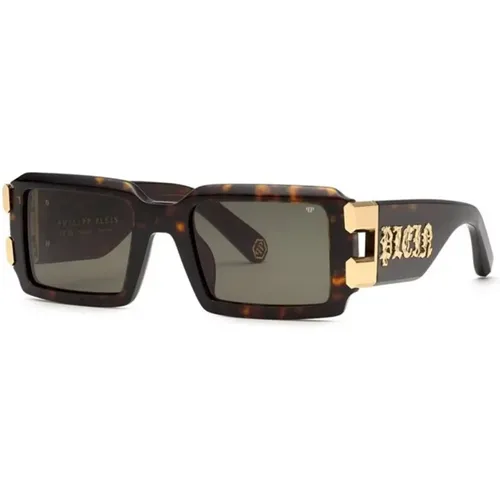 Stylish Sunglasses in Shiny Dark Havana , female, Sizes: 54 MM - Philipp Plein - Modalova