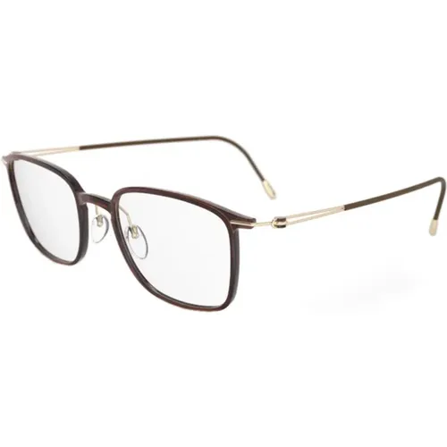 Glasses, unisex, , Size: 48 MM Wooden Gold Eyewear Frames - Silhouette - Modalova