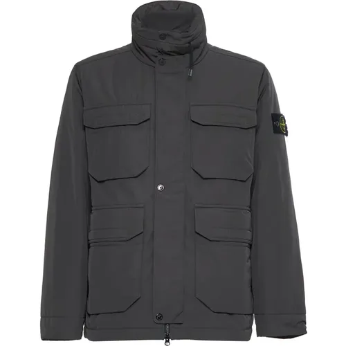 Anthrazit Wintermäntel - Stone Island - Modalova