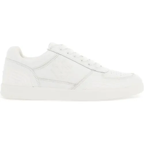 Leather Court Sneakers with Double T , female, Sizes: 7 UK, 3 UK, 6 UK, 4 UK, 5 UK - TORY BURCH - Modalova