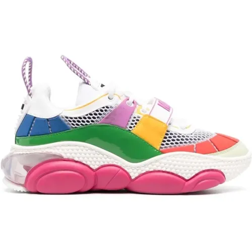 Casual Multicolour Trainers with Elastane Sole , male, Sizes: 7 UK - Moschino - Modalova