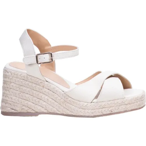 Ivory Jute Keilabsatz Sandalen , Damen, Größe: 37 EU - Castañer - Modalova