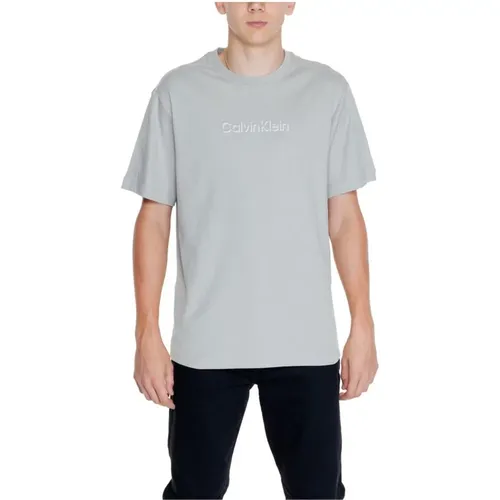 T-Shirts, male, , Size: M Cotton Crew Neck T-Shirt - Calvin Klein - Modalova