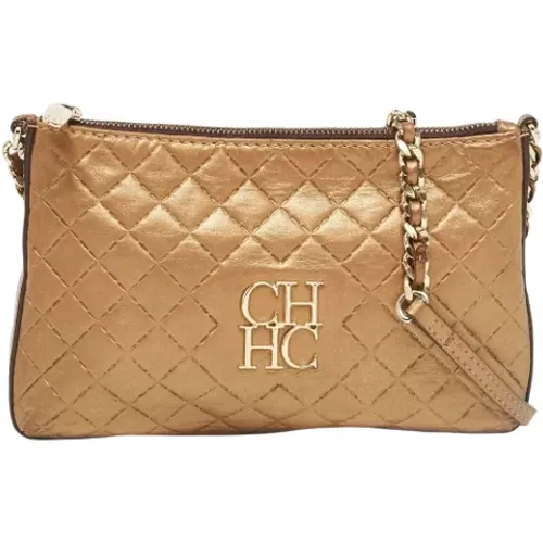 Pre-owned Leather shoulder-bags , female, Sizes: ONE SIZE - Carolina Herrera Pre-owned - Modalova