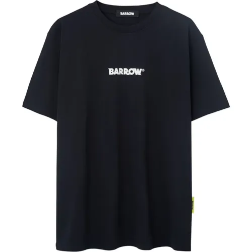 Schwarzes bedrucktes Hemd , Herren, Größe: M - Barrow - Modalova