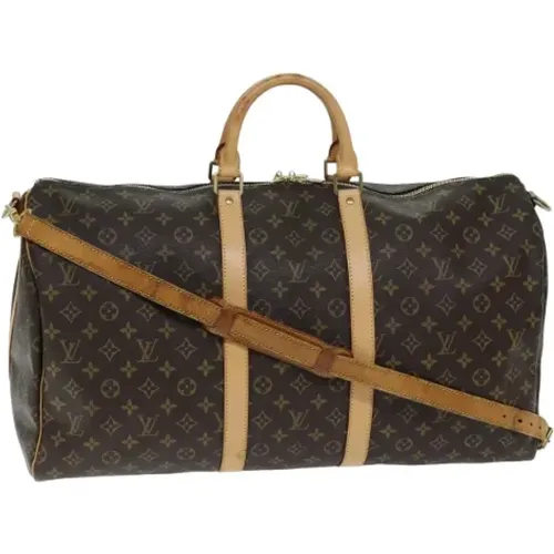 Pre-owned Weekend Bags, female, , Size: ONE SIZE Pre-owned Canvas travel-bags - Louis Vuitton Vintage - Modalova