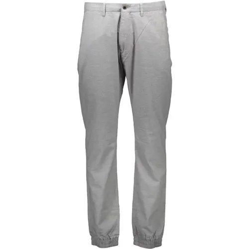 Mens Grey Cotton Trousers , male, Sizes: W35 - Gant - Modalova