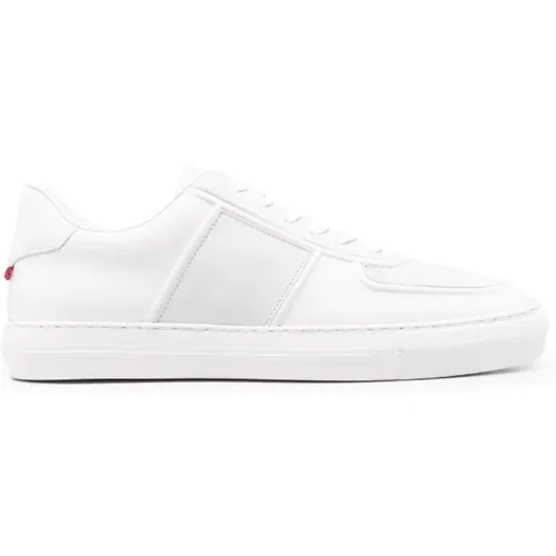 Weiße Low-Top Sneaker mit geprägtem Detail , Herren, Größe: 42 1/2 EU - Moncler - Modalova