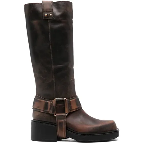 Calf-Length Boots with Harness Detailing , female, Sizes: 5 UK, 6 UK, 7 UK - Vic Matié - Modalova