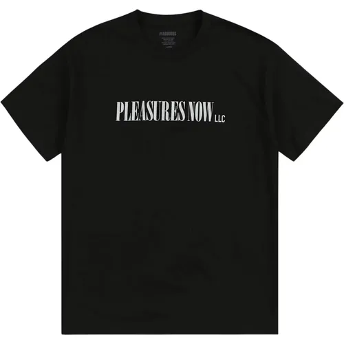 Schwarze T-Shirts und Polos mit Frontdruck , Herren, Größe: M - Pleasures - Modalova