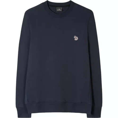 Dunkelblaues Zebra Logo Sweatshirt O-Neck , Herren, Größe: 3XL - Paul Smith - Modalova