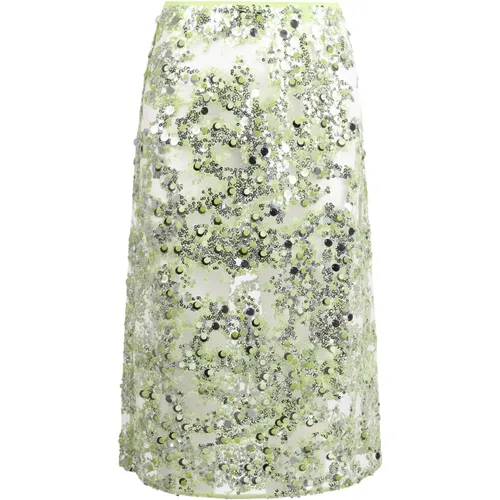 Midi Skirts, female, , Size: S Sequined Skirt 'Shania' with Appliqués - BAUM UND PFERDGARTEN - Modalova