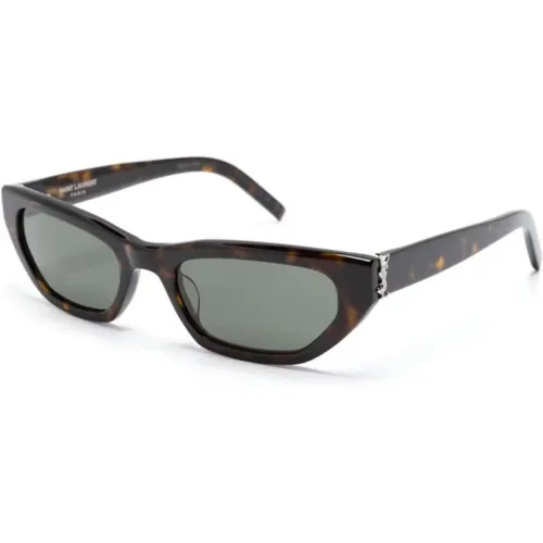 Havana Sunglasses, versatile and stylish , unisex, Sizes: 54 MM - Saint Laurent - Modalova