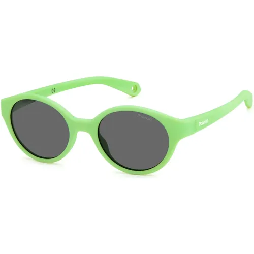 Grün/Graue Sonnenbrille , unisex, Größe: 42 MM - Polaroid - Modalova