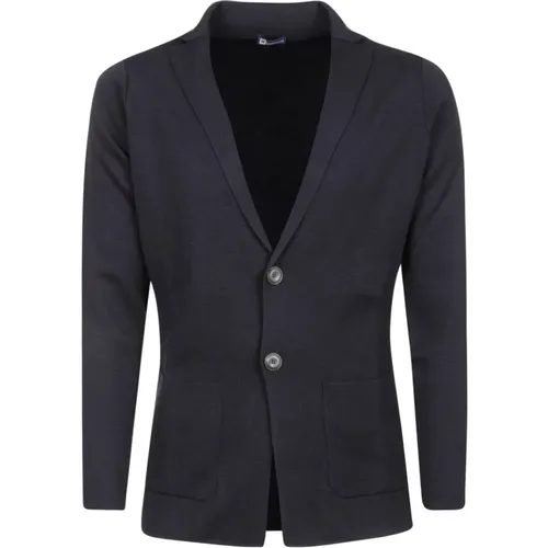 Blazers, male, , Size: 3XL Wool Revers Cardigan Jacket - Filippo De Laurentiis - Modalova