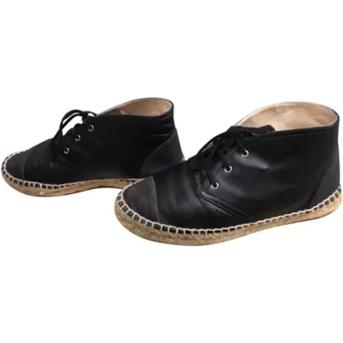 Pre-owned Flats, female, , Size: 7 US Pre-owned Leather espadrilles - Chanel Vintage - Modalova