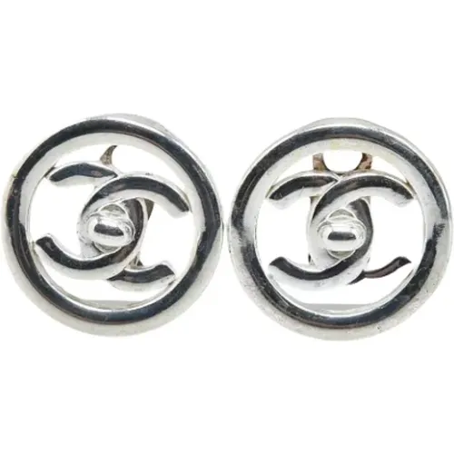 Pre-owned Jewellery, female, , Size: ONE SIZE Pre-owned Metal earrings - Chanel Vintage - Modalova